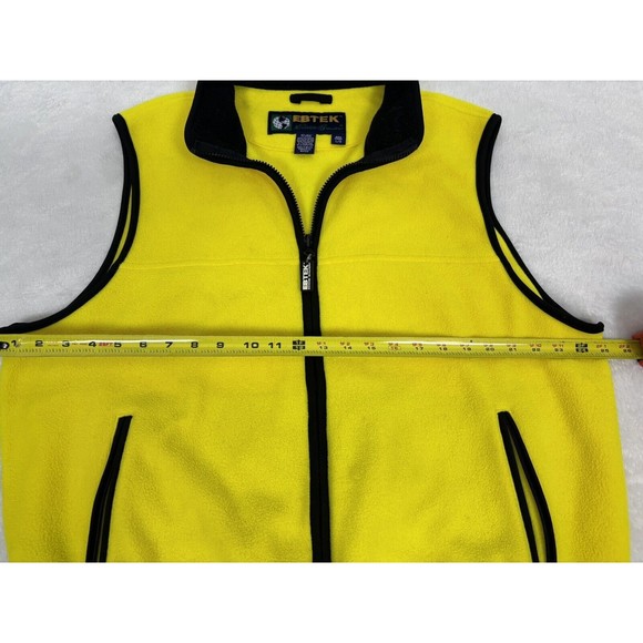 Ebtek Vintage Eddie Bauer Mens Fleece Vest Yellow Polartec Large - Picture 2 of 8